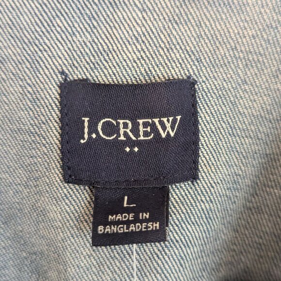 J. Crew Cropped Jean Jacket Size Large NWT - Picture 3 of 11